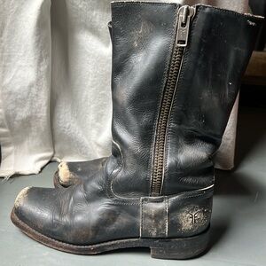 Frye zip up motorcycle boots. Bought new in Portland, OR in 2012